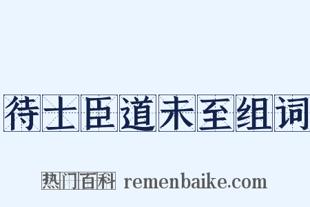 待士臣道未至组词是什么意思的图片
